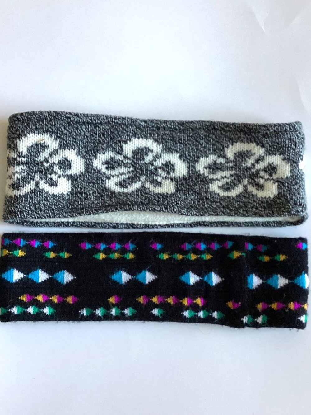 2 Winter Knit Ear Warmers Headband Snow Skiing Running Walking